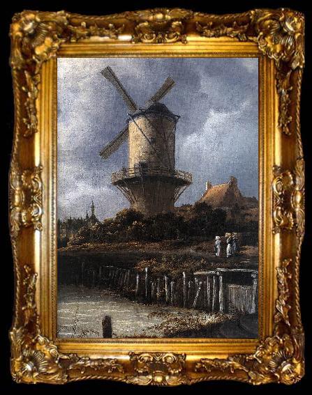 framed  RUISDAEL, Jacob Isaackszon van The Windmill at Wijk bij Duurstede (detail) af, ta009-2